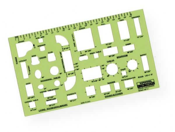 Rapidesign 714RA House Furnishing Template; Similar to No; TD714; Scale: .125