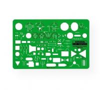 Rapidesign R301 Electric/Electronic Symbols Template; Size: 5" x 8" x .030"; Shipping Weight 0.06 lb; Shipping Dimensions 7.75 x 5.00 x 0.25 inches; UPC 070735083012 (RAPIDESIGNR301 RAPIDESIGN-R301 ENGINEERING TEMPLATE ELECTRONIC ELECTRIC) 