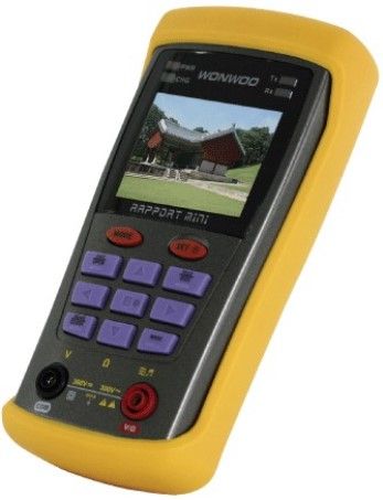 Wonwoo RAPPORT-MINI Professional CCTV Tester Rapport, CCTV field monitor, Multimeter, PTZ controller, PTZ protocal analyzer, NTSC/PAL Signal System, Transmission Speed 2400 ~ 38400kbps, Transmission Mode RS-422 / RS-485, Charging time More than 6 hrs, Operating time More than 6 hrs (Max.8hrs), Dimensions 79.1(W) x 159.3(H) x 32.2(D) mm (RAPPORTMINI RAPPORT MINI)