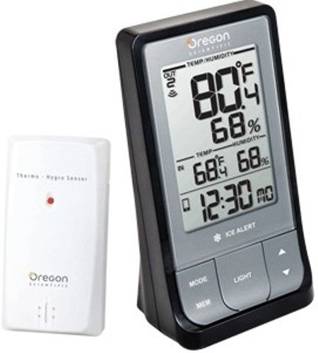 Oregon Scientific RAR213HG WeatherHome Bluetooth ThermoHygrometer, Weather information display on main unit or mobile app via Bluetooth v4.0 connectivity, Transmission range up to 50m, 12hr + weather forecast with pressure trends, Indoor temperature and humidity with trends, Outdoor temperature and humidity and trends (up to 5 Channels), UPC 734811712547 (RAR-213HG RAR 213HG RAR213-HG RAR213 HG)