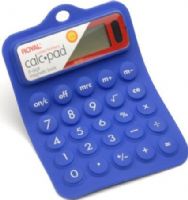 Royal RB102 Flexible Rubber Calculator, Blue, 8-digit, Flexible full rubber body & keyboard, Dual Power, Built in hanger, Full-function memory, Percent key, Square root key, Dimensions 0.5 x 3.75 x 5.5, UPC 022447293111 (RB-102 RB 102 29311R) 
