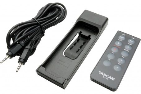 Tascam RC-10 Optional Wired Remote Control For use with DR-40 Portable Digital Recorder, Includes belt clip, 3m Cable Length, Requirement CR2025 Lithium battery, UPC 043774027767 (RC10 RC 10)