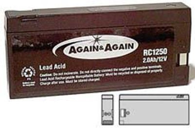 Again & Again RC-1250 Camcorder Battery,  PV-BP50 Equivalent Camcorder Battery, Sealed Lead Acid, 12 volt, 2000mAh, Fits later model full-size VHS camcorders from Panasonic, Philips Magnavox, GE and others (RC 1250 RC1250 1250)