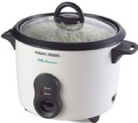 Black & Decker RC450 Rice Cooker, Removable nonstick cooking bowl ensures fast - easy cleanup, Automatically keeps rice warm for hours, Heavy-duty tempered glass lid for easy viewing, Indicator lights signal the cooking and keep warm cycles, Detachable cord for easy serving - cleaning and storage, Makes up to 16 cups of cooked rice, UPC 050875522213 (RC-450 RC 450) 