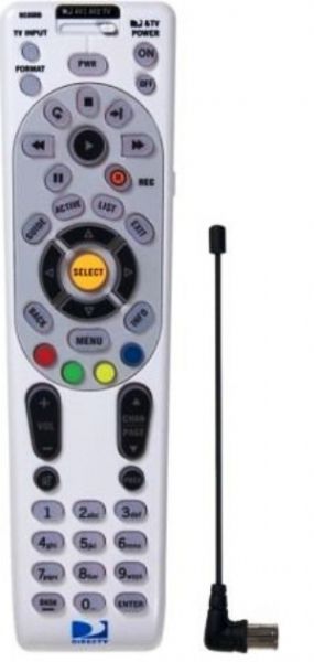 DirecTV RC-64RBK Four-Device Universal RF Remote And Antenna Kit, Operates on both IR and RF frequencies, Replaces lost or broken DIRECTV remote, Designed to operate all features of a DIRECTV TV receiver, Extensive universal code library ensures compatibility with most AV devices, Uses 2 AA batteries (not included), Includes back lit remote and RF antenna (RC64RBK RC 64RBK RC-64-RBK RC-64 RBK RC64-RBK RC64 T53054) 