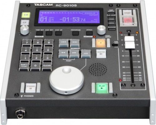 Tascam RC-9010S Remote Control Unit for use with CD-9010CF High-Performance Broadcast CD Player with Compact Flash, 6.3mm 1/4-inch stereo phone jack, Max output level 45mW + 45mW (1kHz, THD 0.1%, 32ohms loaded), Monaural Speaker, Max output 1W, UPC 043774028023 (RC9010S RC 9010S RC-9010)