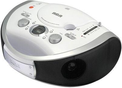 RCA RCD350 Portable Radio, CD Playback, CDRW and MP3 compatible, Programmable 20-track Repeat, AM/FM Stereo Tuner, 2.5