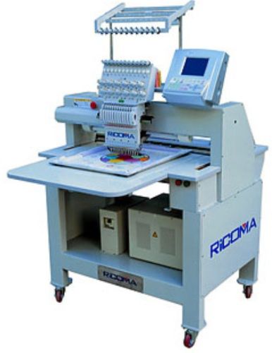 Ricoma RCM-1201C-W Embroidery Machine with Bigger Sewing Field of 500x450mm, 12 needles, one head, suitable for flat bed embroidery, cap embroidery and finished garments embroidery, Automatic thread trimmer, Maximum speed 1000 SPM (RCM1201CW RCM-1201C RCM1201C-W RCM1201C)