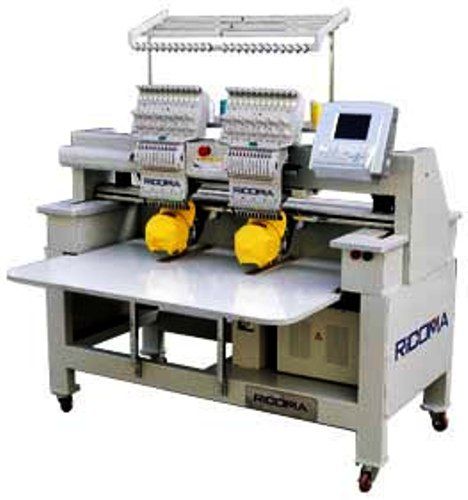 Ricoma RCM-1202C-W Embroidery Machine with Bigger Sewing Field of 500x450mm, 12 needles, 2 head, suitable for flat bed embroidery, cap embroidery and finished garments embroidery, Automatic thread trimmer, Maximum speed 1000 SPM (RCM1202CW RCM-1202C RCM1202C-W RCM1202C RCM-1202)