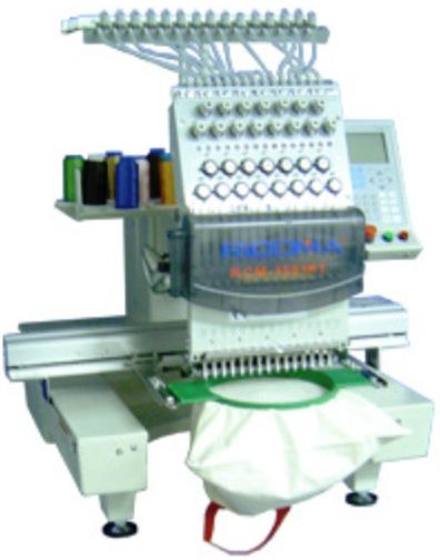 Ricoma RCM-1501PT-W Compact Single Head Embroidery Machine with Aluminum Sash Frame, Extended Table and Bigger Sewing Field of 500x450mm, 15 needles, one head, suitable for flat bed embroidery, cap embroidery and finished garments embroidery (RCM1501PTW RCM-1501PTW RCM-1501PT RCM1501PT)