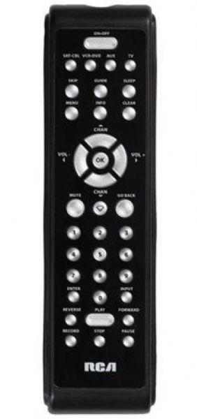 RCA RCR460 Navi Light Universal Remote, 4-in-1 universal remote control, Controls most brands of TV, VCR or aux, DVD and sat/cable, Illuminates and lights up a pathway to the names of the keys needed for operating each component, Improved button layout and conveniently sized buttons for easy navigation (RCR-460 RCR 460)