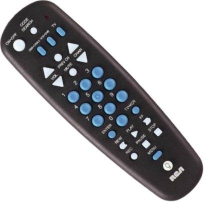 RCA RCU300T Universal Remote Control 3 Device with Partially Backlit Keypads, Controls SAT, cable, TV, VCR or DVD, Easy to use channel and volume keys, Multi color keypad makes keys easy to locate, Code search key launches automatic code search, Simple device setup with automatic brand, manual and direct code search methods, Includes batteries (RCU-300T RCU 300T RCU300)
