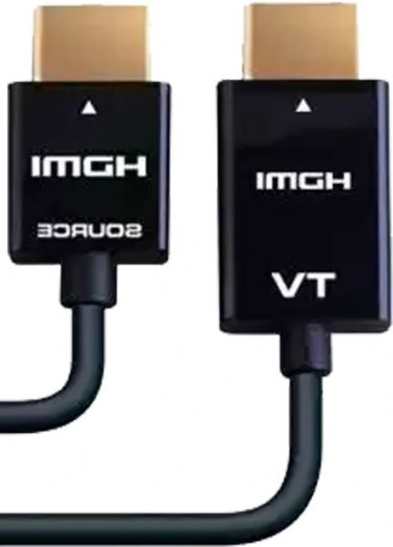 Vanco RDM025 High Speed HDMI Cable With Ethernet And Redmere Chip, Black Color; 25 Ft Cable Length; HDMI Cables Powered By Redmeres Technology Are So Light And Ultra-Thin They Are Easier To Bend, Route And Disguise Also Reduces Weight Without Sacrificing Signal Quality; Supports 3D; Supports 4K X 2K And 1080p; Over 10.2 Gbps Up Data Speed Transfer Up To 100 Ft; Dimensions 3