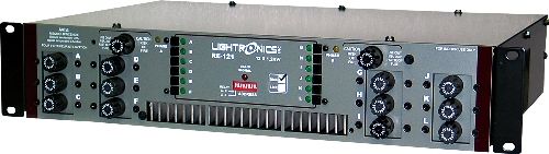 Lightronics RE121D/DP RE Series Rack Mount Dimmer with Edison Duplex Outlet Panel, 12 Channels, 1200 Watts per Channel, DMX-512 Control, 512 Channels System Addressability, 10 Amp Fast Acting Fuses, Dim/Relay Mode per 6 Channel groups, 120/240V 60 Amp, Response Time 8.33 Milliseconds (RE121DDP RE121D-DP RE121D DP RE-121D/DP RE121 RE121-D/DP)
