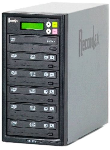 Recordex D5 5-Copy DVD Duplicator System, Supports high speed 16X DVD recording speed, Supports Hard Drive images (RECORDEXD5 RECORDEX-D5 RECORDEX D5 D-5)