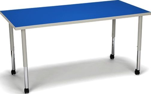 OFM RECT-LLC-BLU Adapt Series Rectanlge Table with Casters, 25