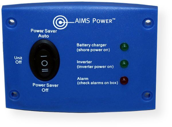 AIMS Power REMOTELFLED LED On and Off Remote Switch Panel for the AIMS Inverters; Works with AIMS Inverter Chargers that include a LED Remote Port; Three-stage on and off switch; Battery charger on indicator light; Inverter on indicator light; Alarm fault indicator light; RJ 11 connection (REMOTE-LFLED REMOTELF-LED REMOTELF REMOTELF/LED)