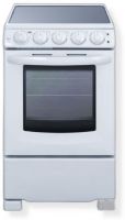 Summit Appliance REX2051WRT 20" Wide Electric Smooth-Top Range; Smooth ceramic glass top; Oven window with light; Waist-high broiler; Four cooking zones; Safety burners; Hot surface indicator; ADA compliant; Anti-tip bracket; Cord not included; 2.3 cu.ft. (65 L) Oven Capacity; Weight 100.0 lbs. (45 kg), UPC 761101058306 (SUMMITREX2051WRT REX-2051WRT REX-20-51-WRT REX20-51-WRT) 