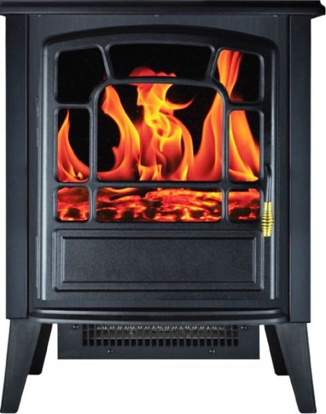 Frigidaire RF-10324 model Bern Retro Style Floor Standing Electric Fireplace, 700/1400 Watts; 2400/4800 Heat BTU Dual heating setting, Realistic logwood flame effect, Flames operate with and without heat, Adjustable flame brightness, Cool-touch housing, Portable design, UPC 859423003248 (RF10324 RF-10324 RF 10324)