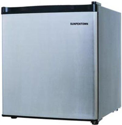 Sunpentown RF-170S  Compact Refrigerator, Stainless Steel 1.7 Cu. Ft, Reversible door, Tall bottle door rack Ice cube chamber with ice cube tray, Adjustable thermostat, 0.7 amps of Power consumption, Flush back design for space saving, Front leveling legs, Hinge for left or right opening, Tall bottle door rack  (RF 170S    RF170S   RF170   RF-170   170) 