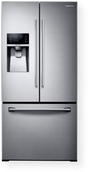 Samsung RF26J7500SR 33 inch-Wide, 26 cu. ft. French Door Refrigerator with CoolSelect Pantry, Twin Cooling Plus, Ice Master Ice Maker in the Refrigerator, ENERGY STAR Compliant, CoolSelect Pantry with, Temperature Control, Premium External Filtered Water, and Ice Dispenser, High-Efficiency Top and Side LED Lighting, EZ-Open Handle on Freezer Door, Adjustable Shelf for Tall Oversized Items, Two Humidity-Controlled Crispers, UPC  887276073019 (RF26J7500SR RF26J7500SR RF26J7500SR)