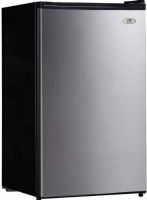 Sunpentown RF-444SS Compact Refrigerator, 4.4 Cubic Feet, Stainless Steel, Energy Star, 4.4 cu.ft. net capacity, 115V / 60Hz Input voltage, 50W / 0.806 Amp Power Input, 5 feet Power cord length, R600a, 0.78 oz. Refrigerant, 38.5" W x 39.17" D Door space requirement -open fully, 16" W x 13.75" D x 5.38" H in. - 0.45 cu.ft. Freezer interior dimension,  Stainless steel door / Black cabinet Color, UPC 876840012066 (RF444SS RF-444SS RF 444SS) 