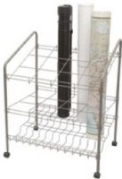 Adir RF619-GRY Wire Bin Roll File 12 Openings, Gray, Sheet Capacity 100 lbs. evenly dispensed, 12 Compartment Quantity, Compartment Size 5-1/2 x 5-1/2 Inches, Swivel Wheel Carpet Casters, 1-1/2 Inches diameter Wheel Size, Steel Material, Assembly Required, UPSableInnovative steps design for easy access, Convenient storage and mobility of tubes and rolls, UPC 815236010156 (RF619GRY RF619 GRY RF-619GRY) 