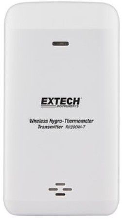 Extech RH200W-T Wireless Multi-Channel Hygro-Thermometer Transmitter for RH200W, Up to 8 Transmitters Can Be Wirelessly Connected to RH200W Base Station, Transmitter LED Flashes to Indicate Normal Operation, Transmitters Can Be Mounted Up to 98ft (30m) From the Base Station, Operates at 433MHz, FCC Approved, Complete with 2 AA Batteries, UPC 793950442012 (RH200WT RH-200W-T RH200-WT RH200)
