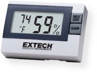 Extech RHM15 Mini Hygro Thermometer Monitor; Measuring ranges Temperature 14 to 140 degrees Fahrenheit, Humidity 10 percent to 99 percent RH; Simultaneous display of Temperature and Humidity; Built in memory stores Min Max readings; Low battery indication; UPC 793950441503 (RHM15 RHM-15 THERMOMETER-RHM15 EXTECHRHM15 EXTECH-RHM15 EXTECH-RHM-15) 