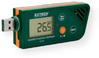  Extech RHT30 USB Humidity Temperature Datalogger; Compact size housing with built in NTC thermistor and capacitive humidity sensor designed with standard USB connector for easy data downloading to a PC; 5 digit LCD display with battery life indicator; Status Indication via Red and Green LEDs; UPC 793950441305 (RHT30 RHT-30 USB-RHT30 EXTECHRHT30 EXTECH-RHT30 EXTECH-RHT-30) 