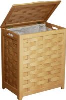 Oceanstar RHV0103N Design Rectangular Veneer Laundry Hamper, Durable solid basswood construction, Rectangular design for contemporary style, Hand grips on both sides for portability, Laundry hamper is lined with a canvas bag, Rubber bumpers for lid to prevent marring of painted surface, Enamel coating for durability, appearance, and ease of cleaning, Natural Finish (RHV0103N RHV-0103N RHV 0103N RHV0103-N RHV0103 N) 