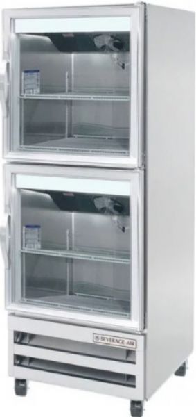 Beverage Air RI18HC-HG One Section Glass Half Door Reach-In Refrigerator - 27
