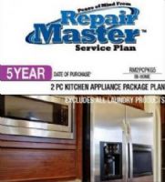 RepairMaster RM2PCPKG5 5-Year 2-Piece Kitchen Appliance Package Plan (DOP), This Plan is inclusive of the manufacturer's warranty and may be sold when purchasing 3 kitchen appliances, except for combination appliances, UPC 720150604162 (RM2-PCPKG5 RM2 PCPKG5 RM2PC-PKG5 RM2PC PKG5 RM2PCPKG) 