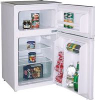 Avanti RM3152W Compact Counterhigh Refrigerator, White, 3.1 Cu. Ft. Capacity, Beverage Can Dispenser Holds up to Eight 12 oz. Cans, 2-Liter Bottle Storage on Door, Separate Chiller Compartment for Short Term Storage, Full Range Temperature Control, Door Bins for Additional Storage, Space Saving Flush Back Design, UPC 079841031528 (RM-3152W RM 3152W RM3152) 