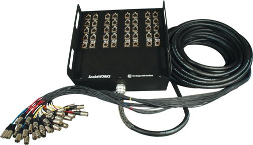 Pro Co Sound RM3208FBX-100 RoadMASTER Stage Snake 40 Channel Fan/Box with XLR Returns, 32 mic channels, 8 XLR returns, 100 foot length, 2 x 24 AWG Pro Co DuraLink Multipair Audio Cable, Individually Shielded Pairs (100% Coverage Foil Shield), Durable PVC Outer Jacket, Color-coded Fanout for Easy Channel Identification (RM3208FBX100 RM3208FBX 100)