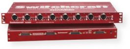 SWITCHCRAFTRMAS8 3-WAY Dual Isolated Audio Splitters; Line level pad on each input channel for either mic or line level audio; Ground lift on each isolated output helps eliminate ground loops; Frequency Response: 10Hz - 20kHz at +/-0.5dB, ref 1kHz; Maximum Input Level: +4dBu at at 20Hz with 1 Percent THD+Noise; Input Impedance: less than 390&#8486; at 1kHz; Output Impedance: less than 200&#8486; at 1kHz; Common Mode Rejection Ratio (CMRR): more than 108dB at 60Hz (SWITCHCRAFTRMAS8 DEVICE SOUND S 