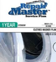 RepairMaster RMCW1U750 1-Year Clothes Washers Service Plan Under $750, UPC 720150603219 (RMC-W1U750 RMCW-1U750 RMCW 1U750 RMCW1 U750) 