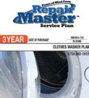 RepairMaster RMCW3U750 3-Year Clothes Washers Service Plan Under $750, UPC 720150603288 (RMC-W3U750 RMCW-3U750 RMCW 3U750 RMCW3 U750) 