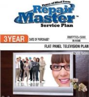 RepairMaster RMFPTV3U5000 3-Yr Flat Panel Television Plan Under $5000, Cover an LCD Flat Panel TV, an LED Flat Panel TV, a Plasma TV, an LCD/Video Combo TV, a Plasma/Video Combo TV, or an LCD or LED projector, UPC 720150603738 (RMFPTV35000 RMFPTV3-5000 RMFPTV3 U5000 RMFPTV3U 5000) 