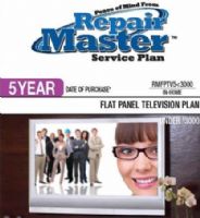 RepairMaster RMFPTV5U3000 5-Yr Flat Panel Television Plan Under $3000, Cover an LCD Flat Panel TV, an LED Flat Panel TV, a Plasma TV, an LCD/Video Combo TV, a Plasma/Video Combo TV, or an LCD or LED projector, UPC 720150603790 (RMFPTV5-U3000 RMFPTV5U 3000 RMFPTV53000 RMFPTV5 U3000) 
