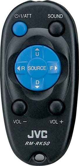 JVC RM-RK50 Wireless Remote Control, Compatible with JVC stereos like JVC KD-G220, KD-G420, fast forward, rewind, track up/down, volume, and power basic functions, works with all 2005-up remote-ready JVC stereos (RM RK50 RMRK50 )