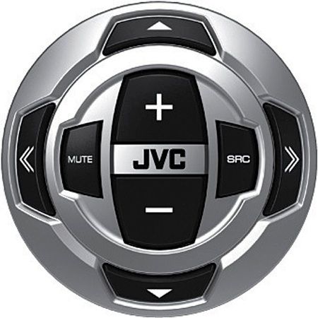 JVC RM-RK62M Marine Motorsports Wired Remote Control, IPX7 Waterproof Design, Works with all JVC Steering Wheel Remote Ready Receivers, White Illumination, Simple 4-wire Connection, Connect up to 6 on one Receiver, UPC 046838042171 (RMRK62M RM RK62M RMR-K62M RMRK-62M)