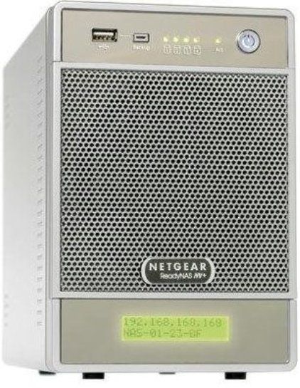 Netgear RND4410-100NAS ReadyNAS NV+ 4TB Gigabit Desktop Network Storage, DRAM 256 MB Installed, 64 MB flash Flash Memory Installed, 1 x RAID - integrated Storage Controller, Serial ATA-150 Controller Interface Type, Hard drive Supported Devices, 4 Max Storage Devices Qty, RAID 0, RAID 1 and RAID 5 RAID Level, 4 x 1 TB Hard Drive Capacity , Integrated Network adapter, Ethernet, Fast Ethernet, Gigabit Ethernet Data Link Protocol (RND4410 100NAS RND4410100NAS)