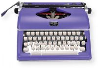 Royal 79119Q Classic Manual Typewriter, Purple; Sturdy Metal Housing; 44 Keys/88 Symbols; Black/Red Ribbon Color Selector; Impression Control Lever; 11" Maximum Typing Width; 12" Maximum Paper Width; Pica 87 Point System; Paper Support Bar; Space Bar with Repeater Key; Margin Tabs Stop with Release Key; Overall Dimensions: 13.12" x 13.62" x 4.5"; Weight: 19.6 lbs (ROYAL79119Q ROYAL-79119Q ROYAL-79119-Q 79119Q 79119-Q) 