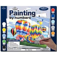 Royal And Langnickel PAL5 Painting by Numbers, 12.75" x 15.75", Adult Set Ballooning; These designs offer more of a challenge over junior level, with complex artworks suitable for the advanced artist; Each set includes 10 acrylic paints, 1 quality taklon brush, painting board with preprinted design lines, and easy-to-follow instructions; UPC 090672994547 (ROYALANDLANGNICKELPAL5 ROYAL AND LANGNICKEL PAL5 ALVIN PAINTING NUMBERS BALLOONING) 