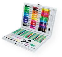 Royal & Langnickel AVS-531 Art Adventure 120-Piece Art Set; 120-piece set includes: 24 each markers, color pencils, crayons, oil pastels, 12 watercolor cakes, 2 paperclips, and 1 each palette, scissors, ruler, glue tube, artist sponge, brush, drawing pencil, art eraser, sharpener, and portable plastic storage case; Shipping Weight 1.56 lb; UPC 090672943163 (ROYALLANGNICKELAVS531 ROYALLANGNICKEL-AVS531 ROYALLANGNICKEL-AVS-531 ROYAL-LANGNICKEL-AVS531 ARTWORK) 
