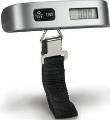 Royal LS110 Digital Luggage Scale; 110 lb/50 kg Capacity Luggage; Weighs in oz, lbs, and kg; Room Temperature Indicator; Digital Display; Dimensions 5 x 3.25 x 4; UPC 022447391466 (ROYALLS110 LS-110 LS 110 39146B)