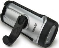 Royal SF4 Emergency Crank or Solar-powered LED Flashlight; 3 ultrabright LED; Waterproof up to 15'; Single LED, multiple LED and blinking options; Dimensions 1.75 x 2.25 x 5.625; UPC 022447391848 (ROYALSF4 SF-4 SF 4 39184A) 