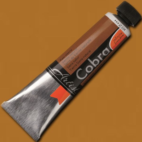 Royal Talens 21052340 Cobra, Water Mixable Oil Color 40ml Raw Sienna; Gives typical oil paint results, such as sharp brush strokes and wonderfully deep colors; Offers a particularly rich range of colors with a high degree of pigmentation and fineness; Easily mixed with water and works without the use of solvents; EAN 8712079312091 (ROYALTALENS21052340 ROYAL TALENS 21052340 ALVIN 40ML RAW SIENNA)