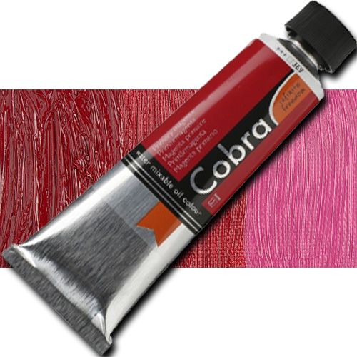 Royal Talens 21053690 Cobra, Water Mixable Oil Color, 40ml, Primary Magenta; Gives typical oil paint results, such as sharp brush strokes and wonderfully deep colors; Offers a particularly rich range of colors with a high degree of pigmentation and fineness; Easily mixed with water and works without the use of solvents; EAN 8712079312329 (ROYALTALENS21053690 ROYAL TALENS 21053690 C210-53690 C100515569 ALVIN PRIMARY MAGENTA)